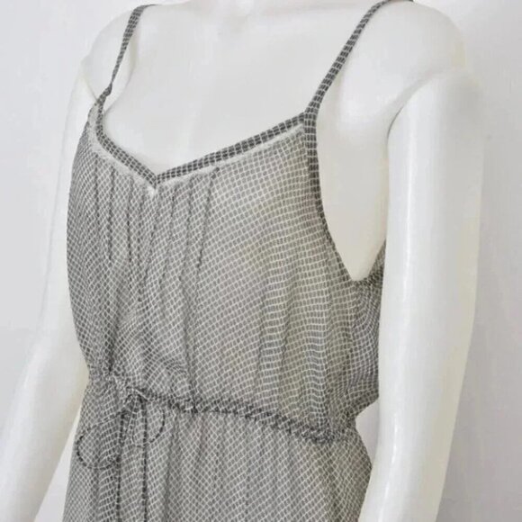 Staring at Stars Anthropologie Chiffon Sheer Maxi Floral Slip Boho Dress Black S - Picture 3 of 6